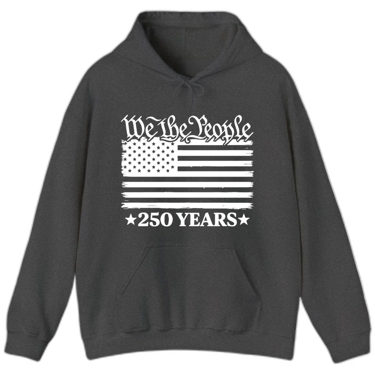 We The People 250 Years Celebration Hoodie in Dark Heather