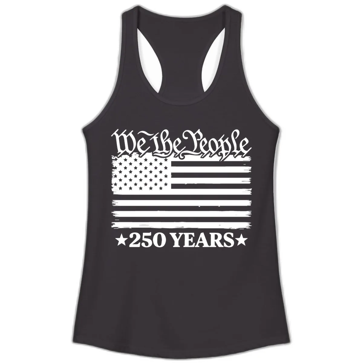 We The People 250 Years Celebration Ladies Tank in Black