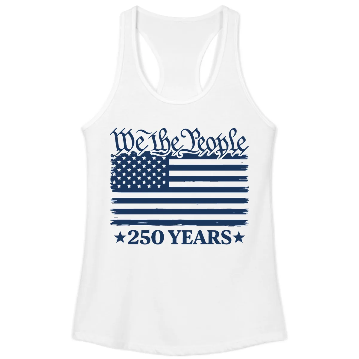 We The People 250 Years Celebration Ladies Tank in White