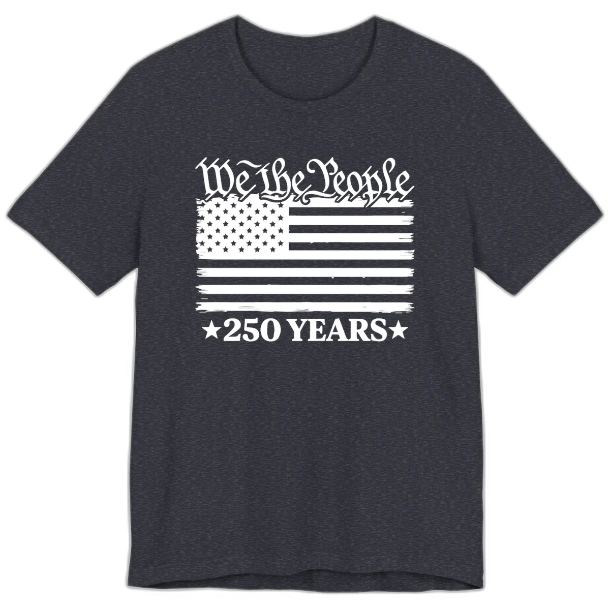 We The People 250 Years Celebration Premium T-Shirt in Heather Navy