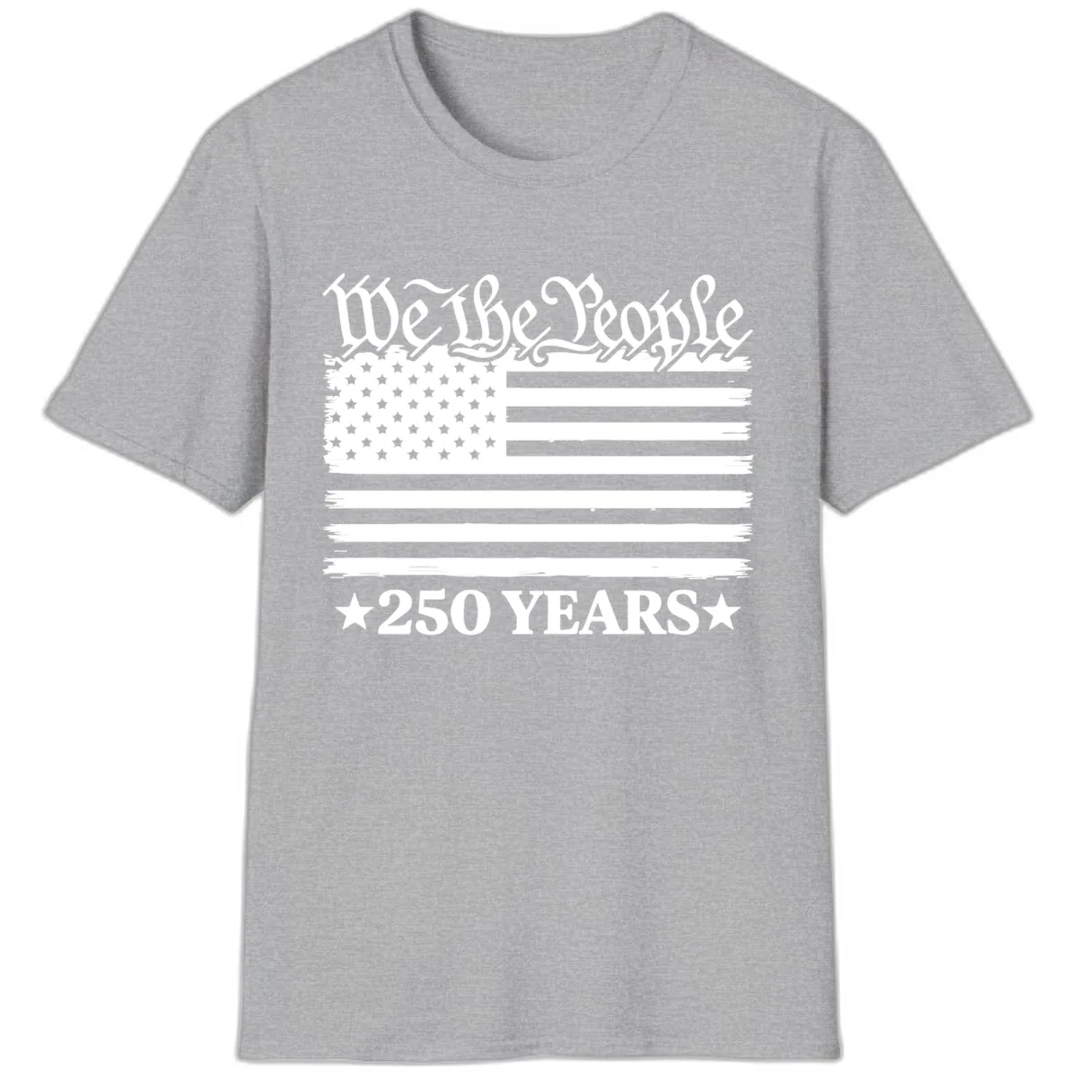 We The People 250 Years Celebration T-Shirt in Sport Grey