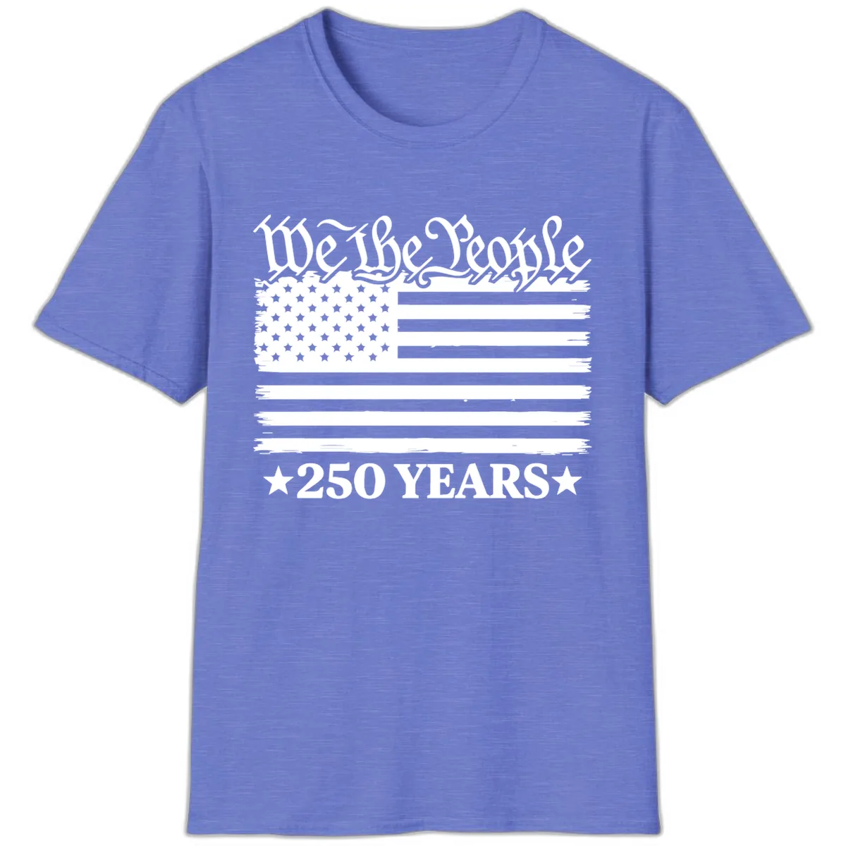 We The People 250 Years Celebration T-Shirt in Heather Royal