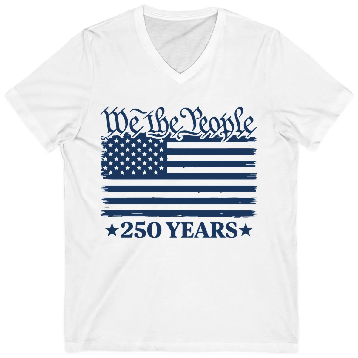 We The People 250 Years Celebration V-Neck in White