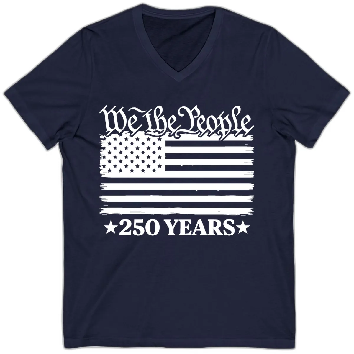 We The People 250 Years Celebration V-Neck in Navy