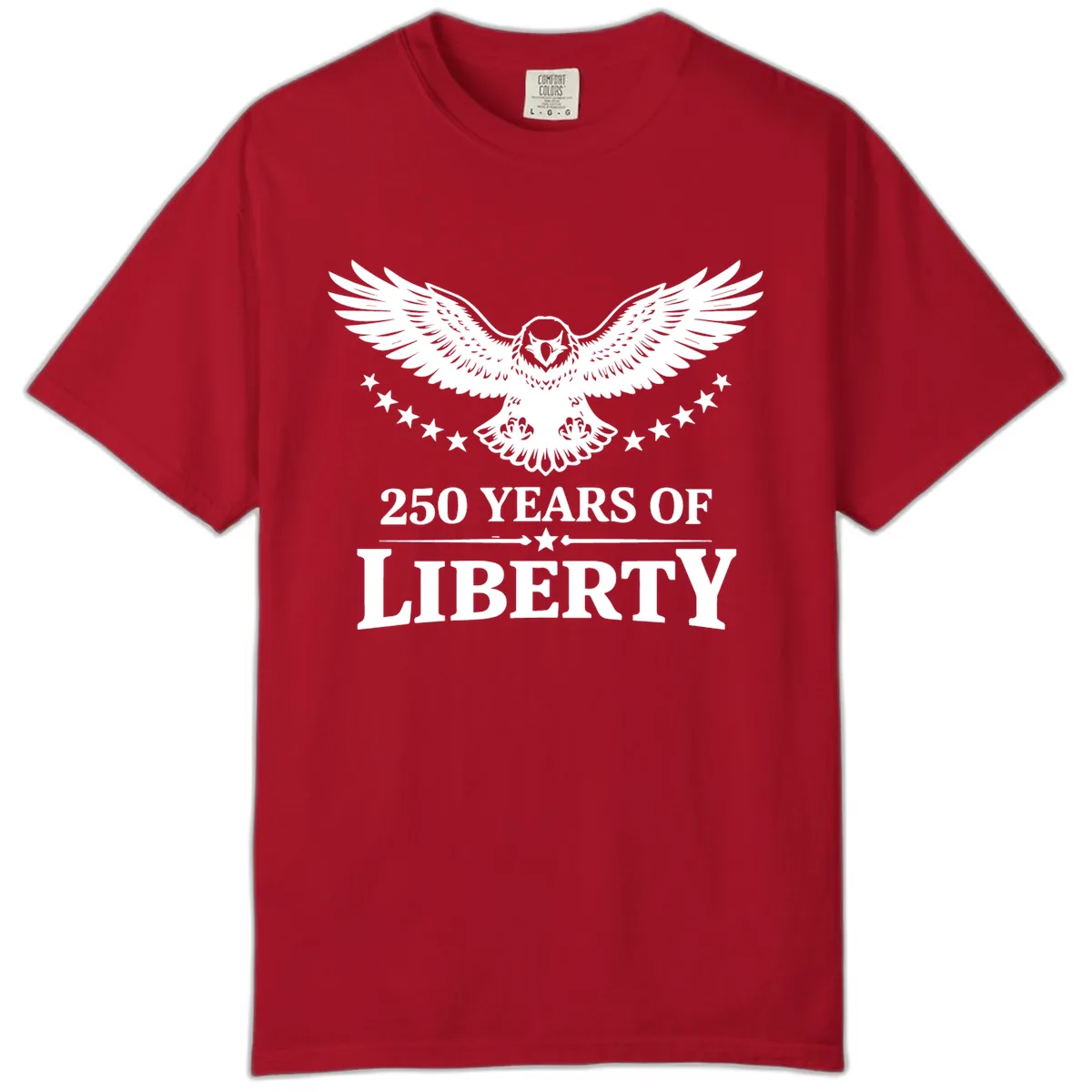 250 Years Of Liberty Eagle Celebration Comfort Color in Red