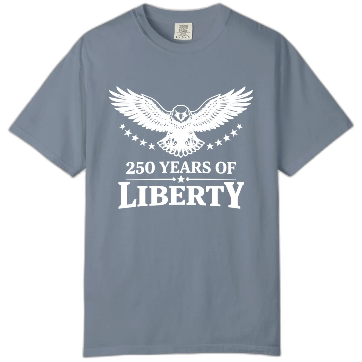 250 Years Of Liberty Eagle Celebration Comfort Color in Blue Jean