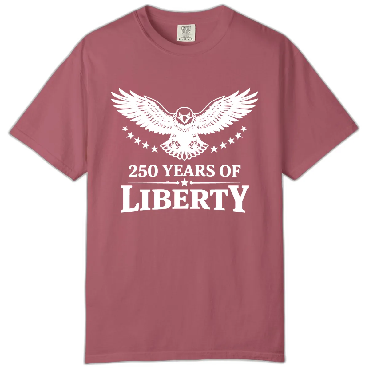 250 Years Of Liberty Eagle Celebration Comfort Color in Crimson