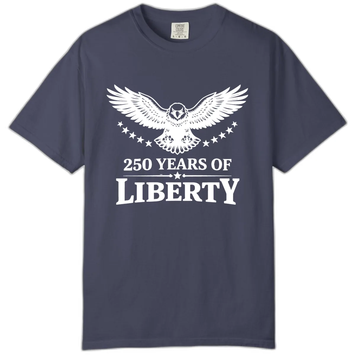 250 Years Of Liberty Eagle Celebration Comfort Color in Denim