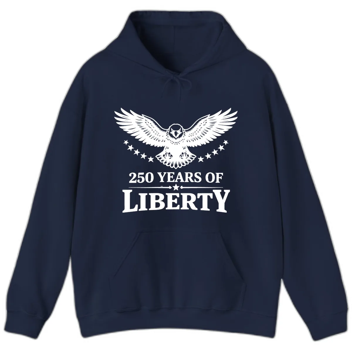 250 Years Of Liberty Eagle Celebration Hoodie in Navy