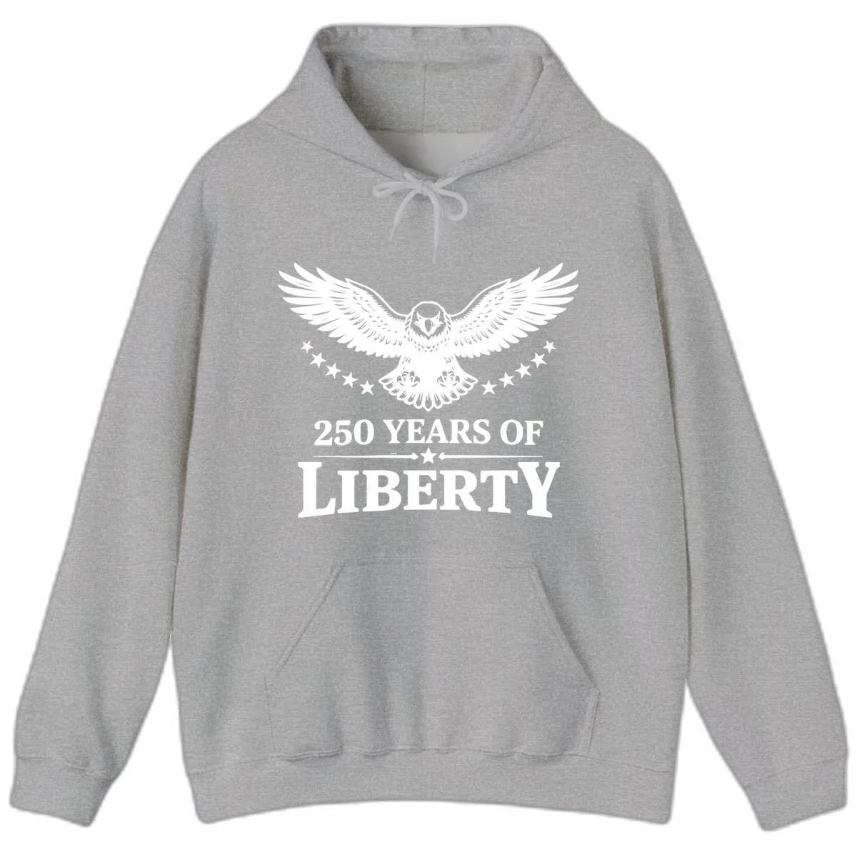 250 Years Of Liberty Eagle Celebration Hoodie in Sport Grey