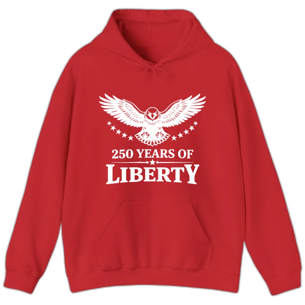 250 Years Of Liberty Eagle Celebration Hoodie in Red