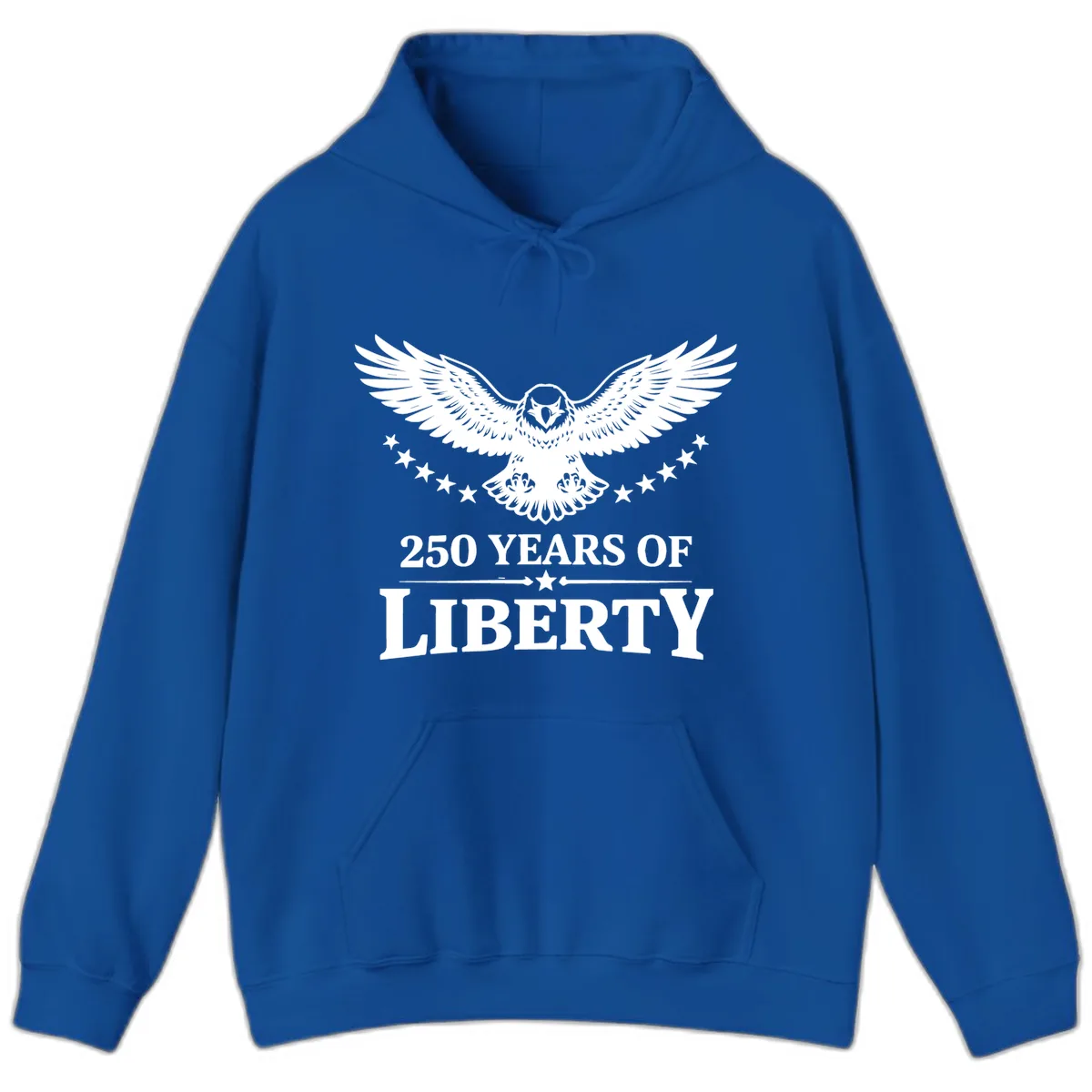 250 Years Of Liberty Eagle Celebration Hoodie in Royal