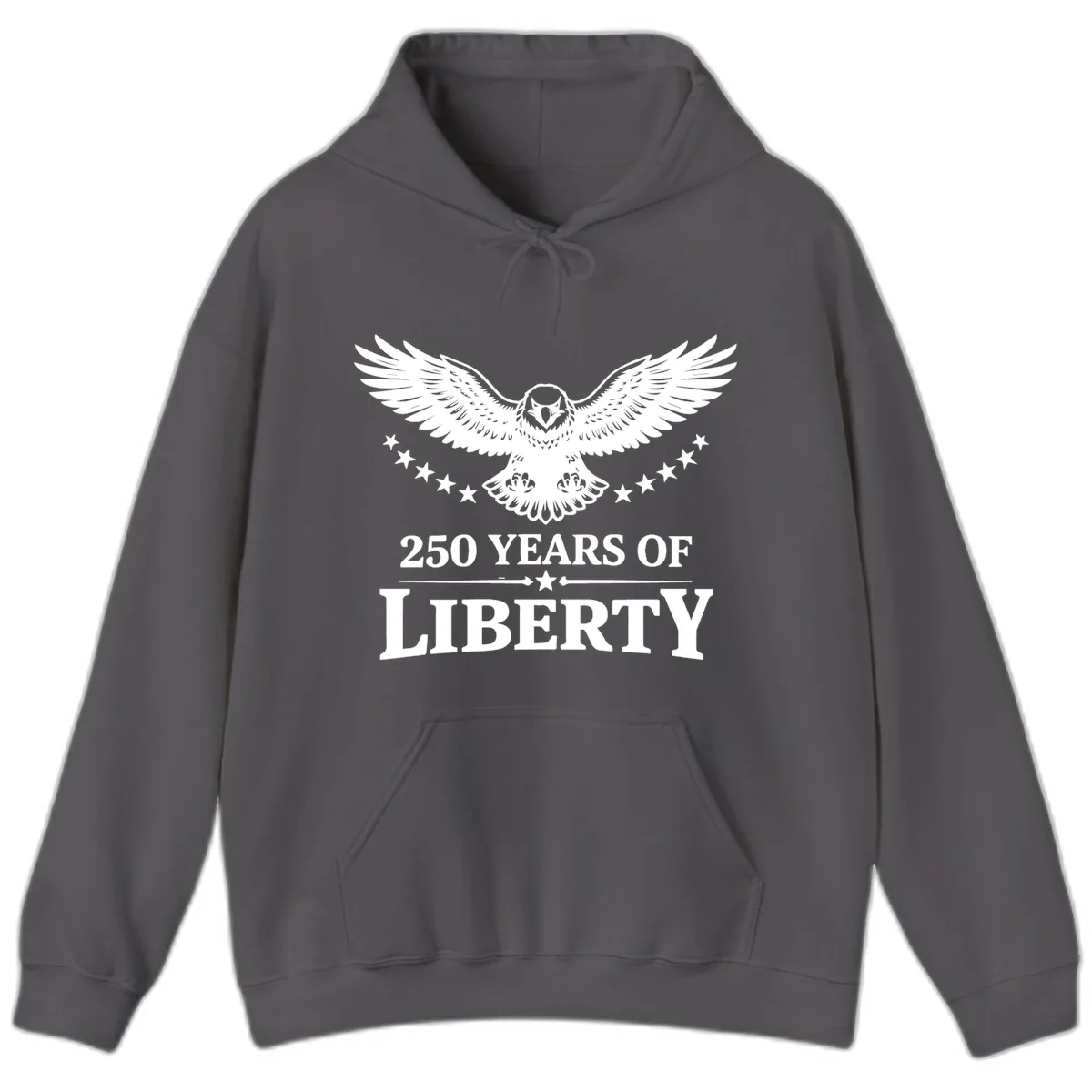 250 Years Of Liberty Eagle Celebration Hoodie in Charcoal