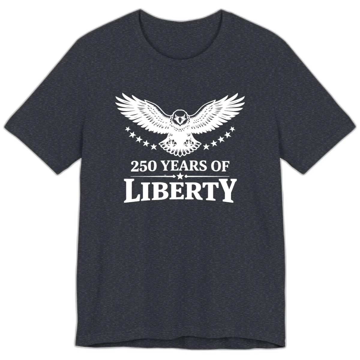 250 Years Of Liberty Eagle Celebration Premium T-Shirt in Heather Navy