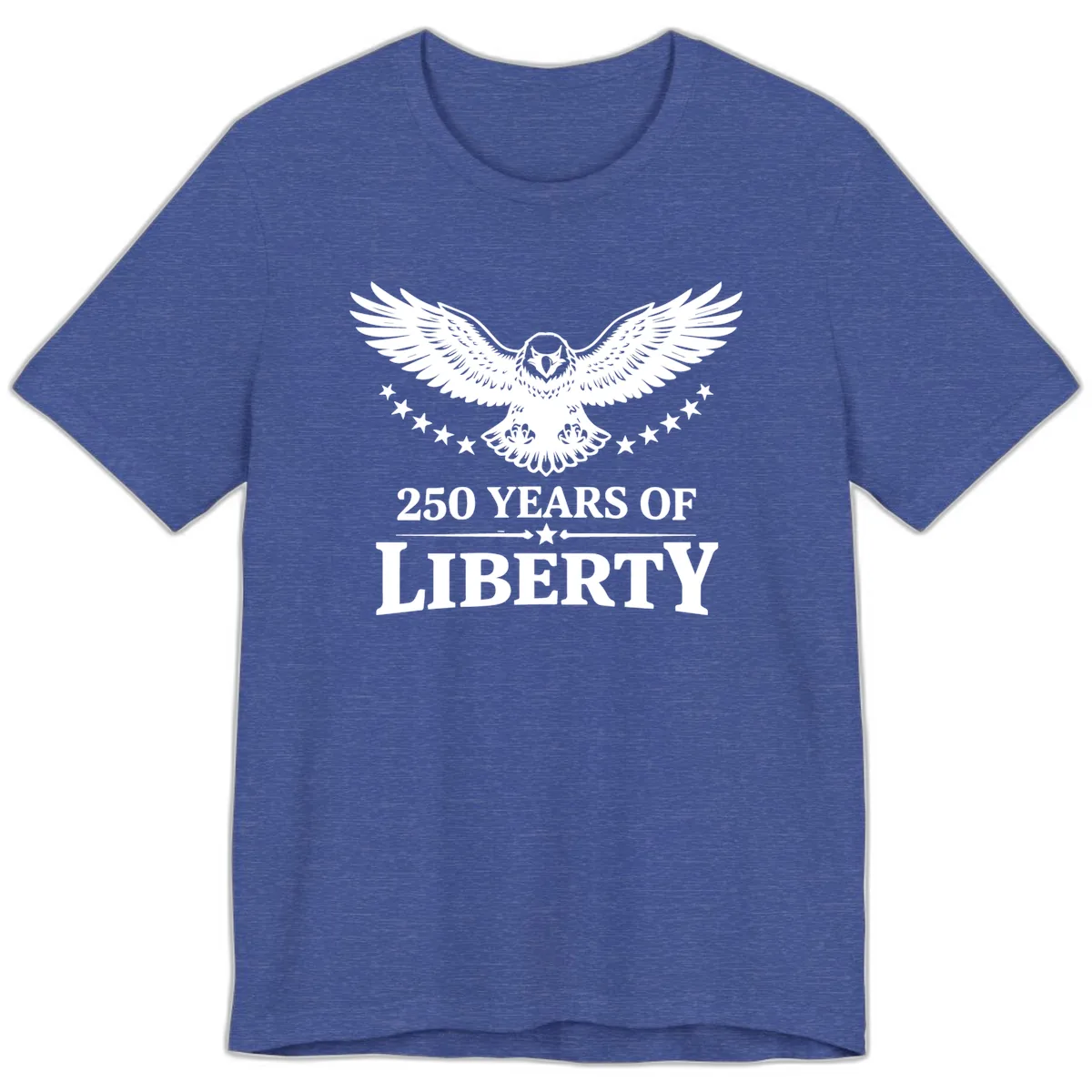 250 Years Of Liberty Eagle Celebration Premium T-Shirt in Heather True Royal
