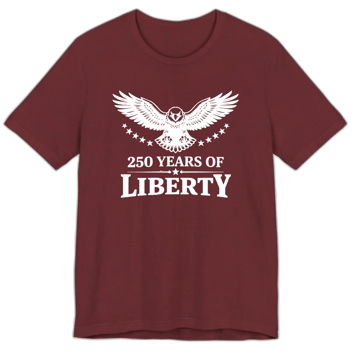 250 Years Of Liberty Eagle Celebration Premium T-Shirt in Heather Cardinal