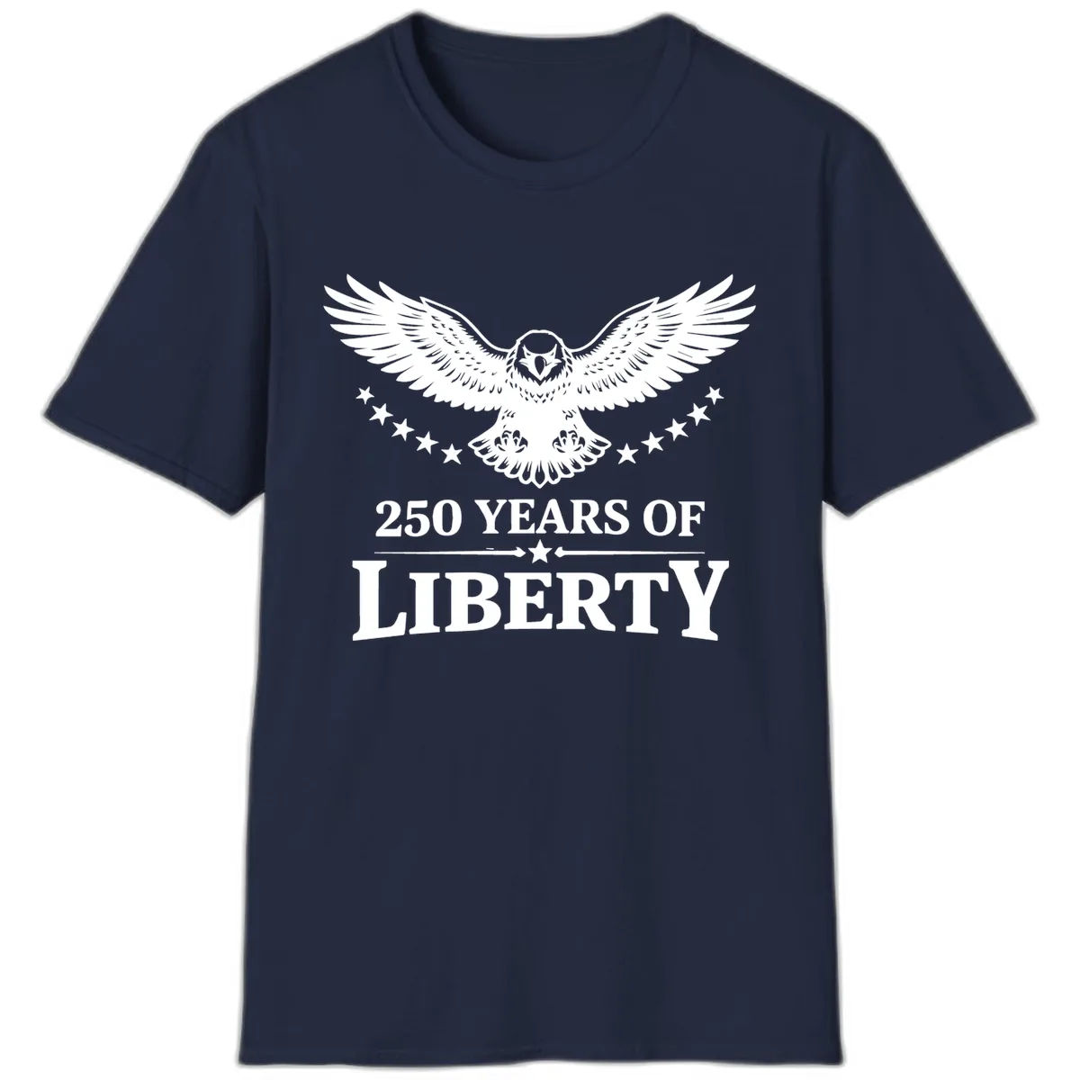 250 Years Of Liberty Eagle Celebration T-Shirt in Navy