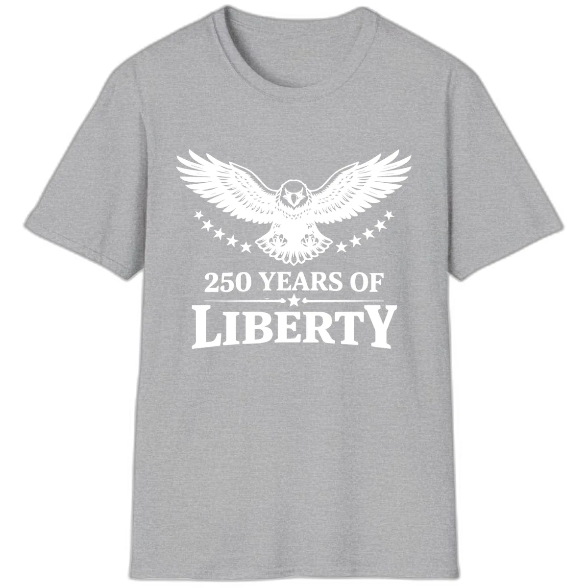 250 Years Of Liberty Eagle Celebration T-Shirt in Sport Grey