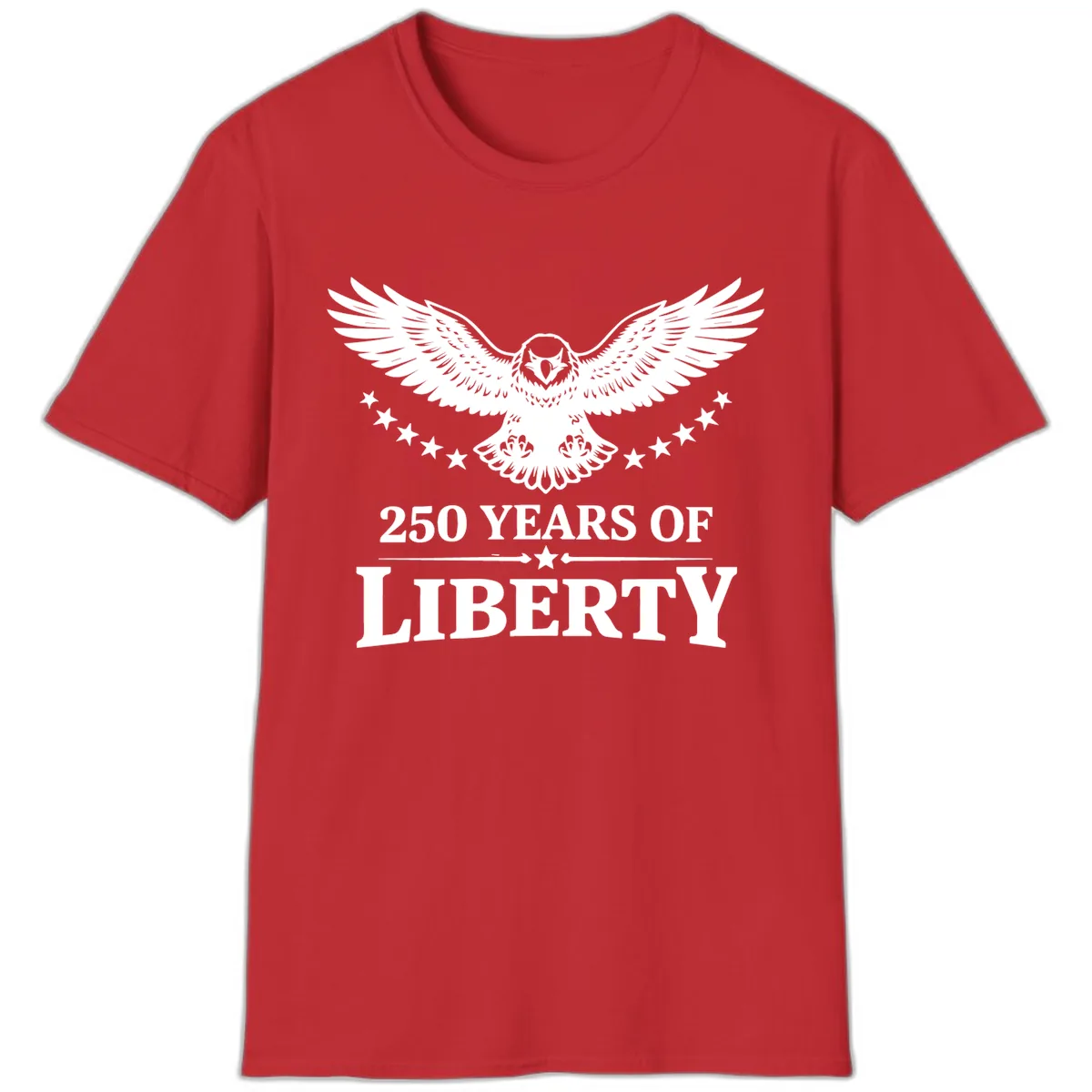 250 Years Of Liberty Eagle Celebration T-Shirt in Red