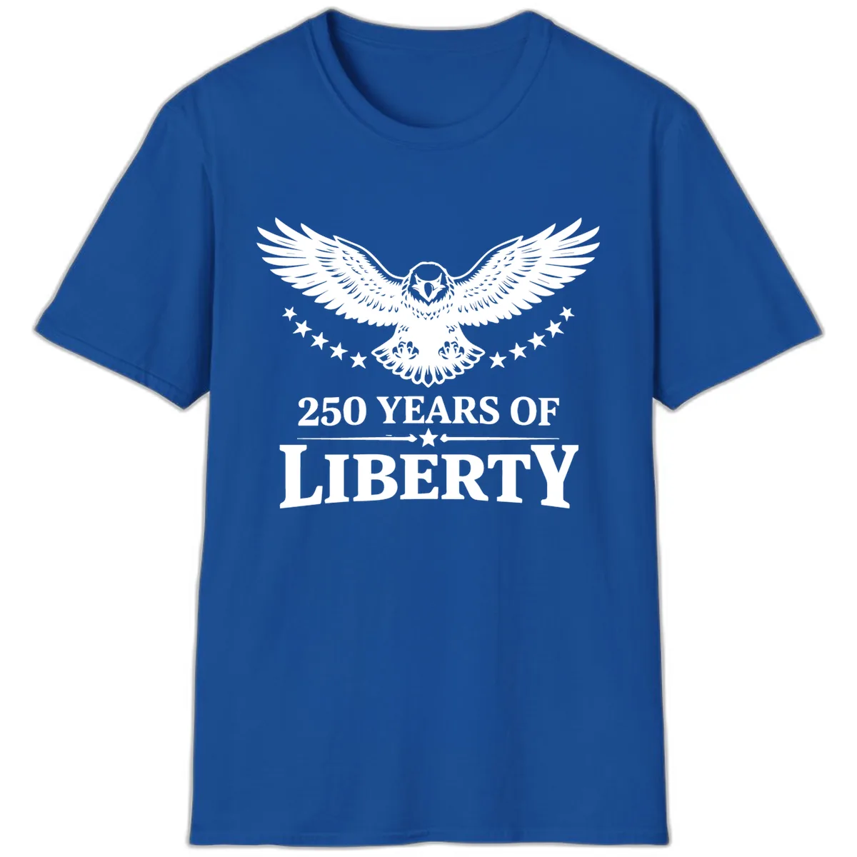 250 Years Of Liberty Eagle Celebration T-Shirt in Royal