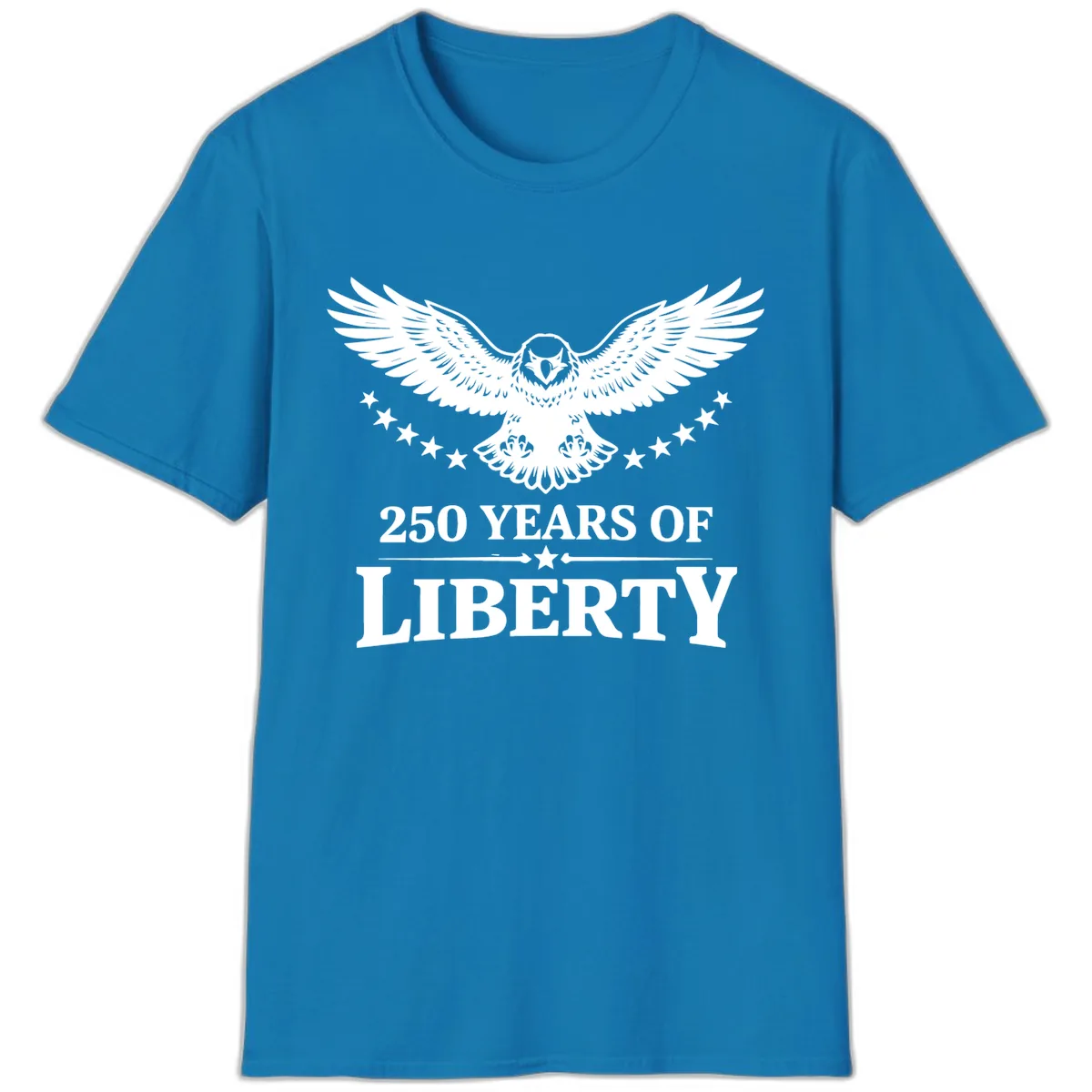 250 Years Of Liberty Eagle Celebration T-Shirt in Sapphire