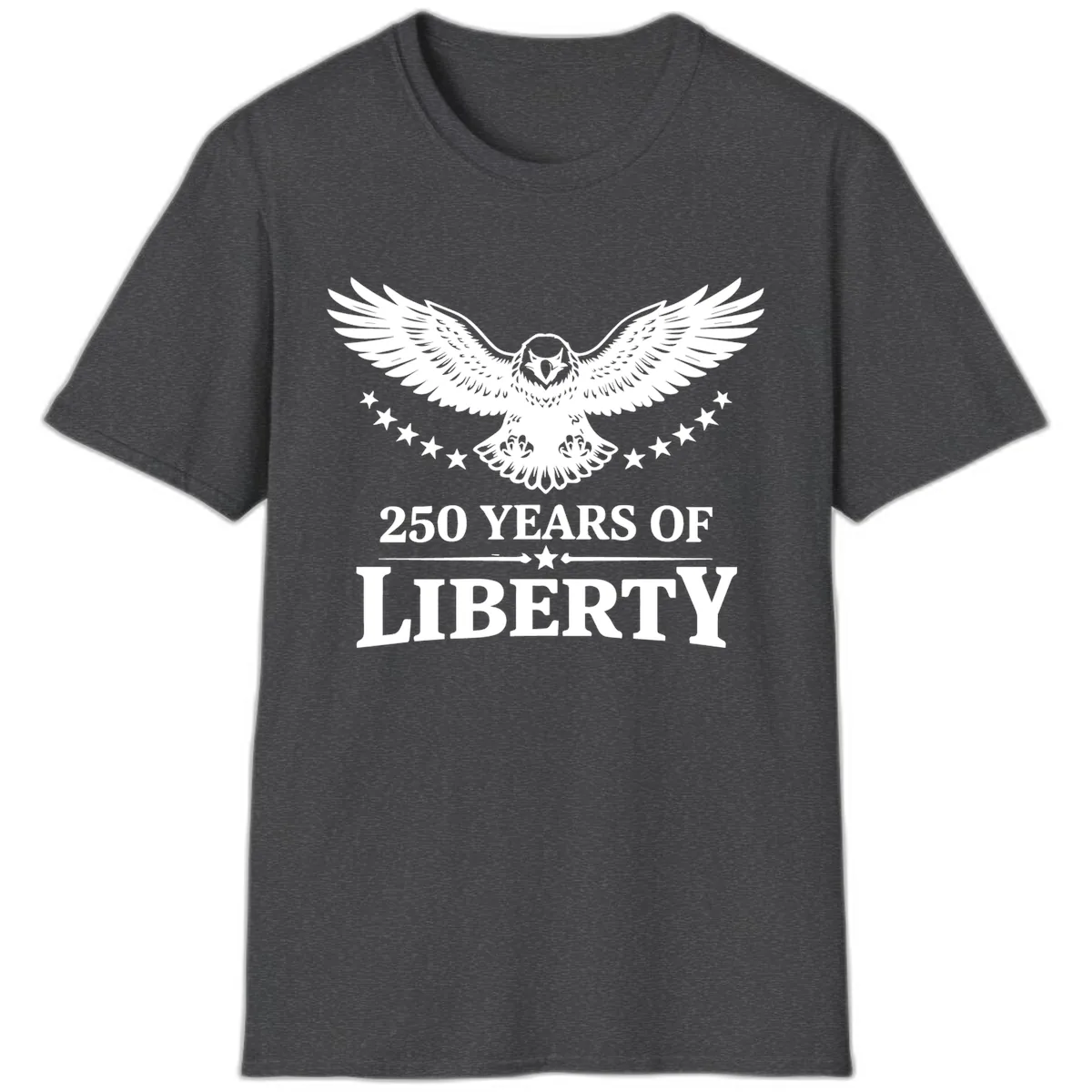 250 Years Of Liberty Eagle Celebration T-Shirt in Dark Heather