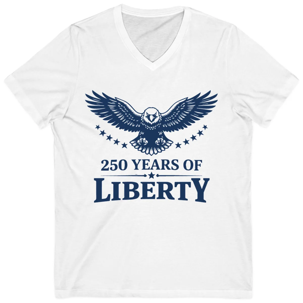 250 Years Of Liberty Eagle Celebration V-Neck in White