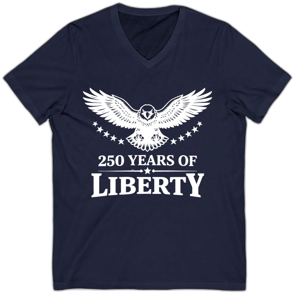 250 Years Of Liberty Eagle Celebration V-Neck in Navy