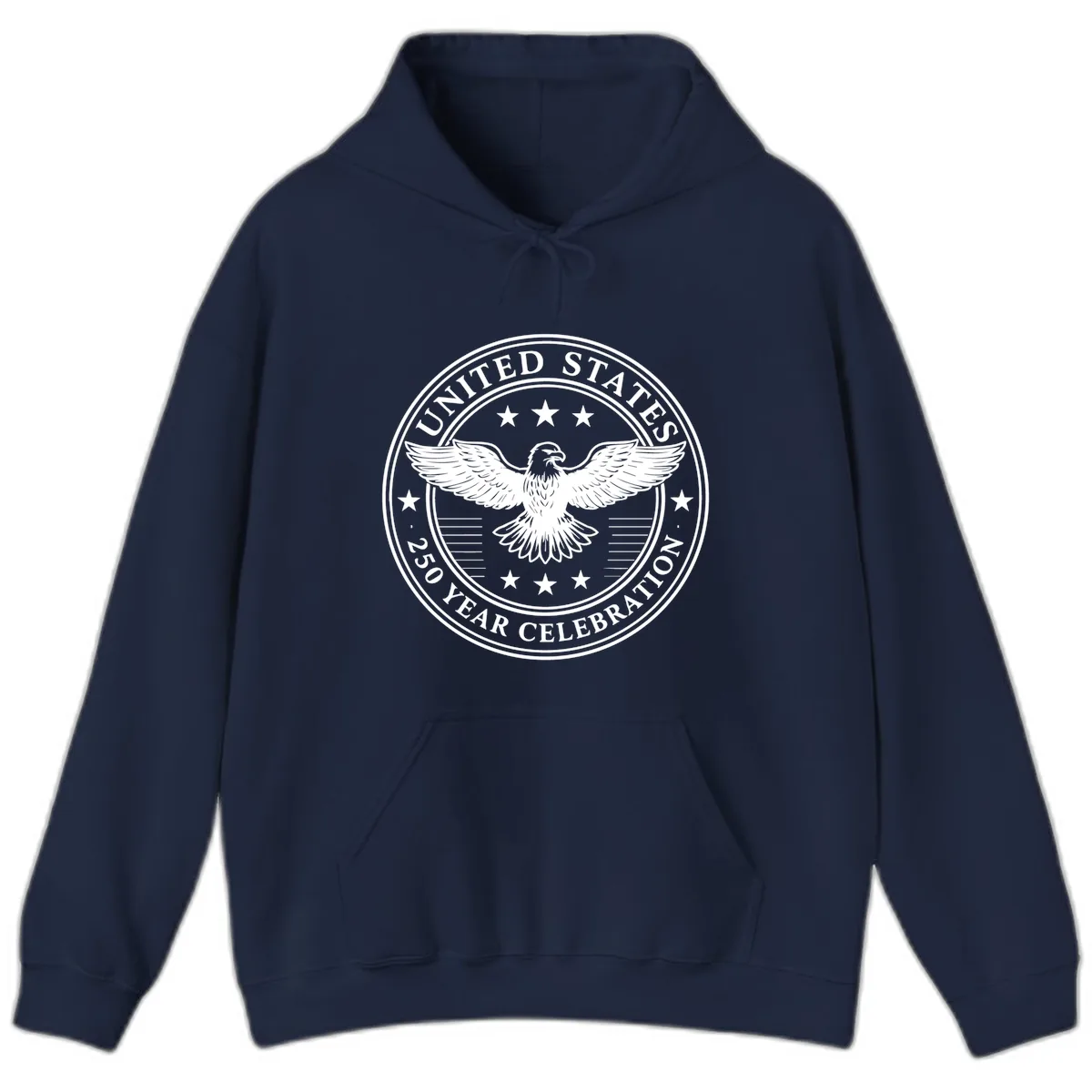 United States 250 Year Celebration Emblem Hoodie in Navy