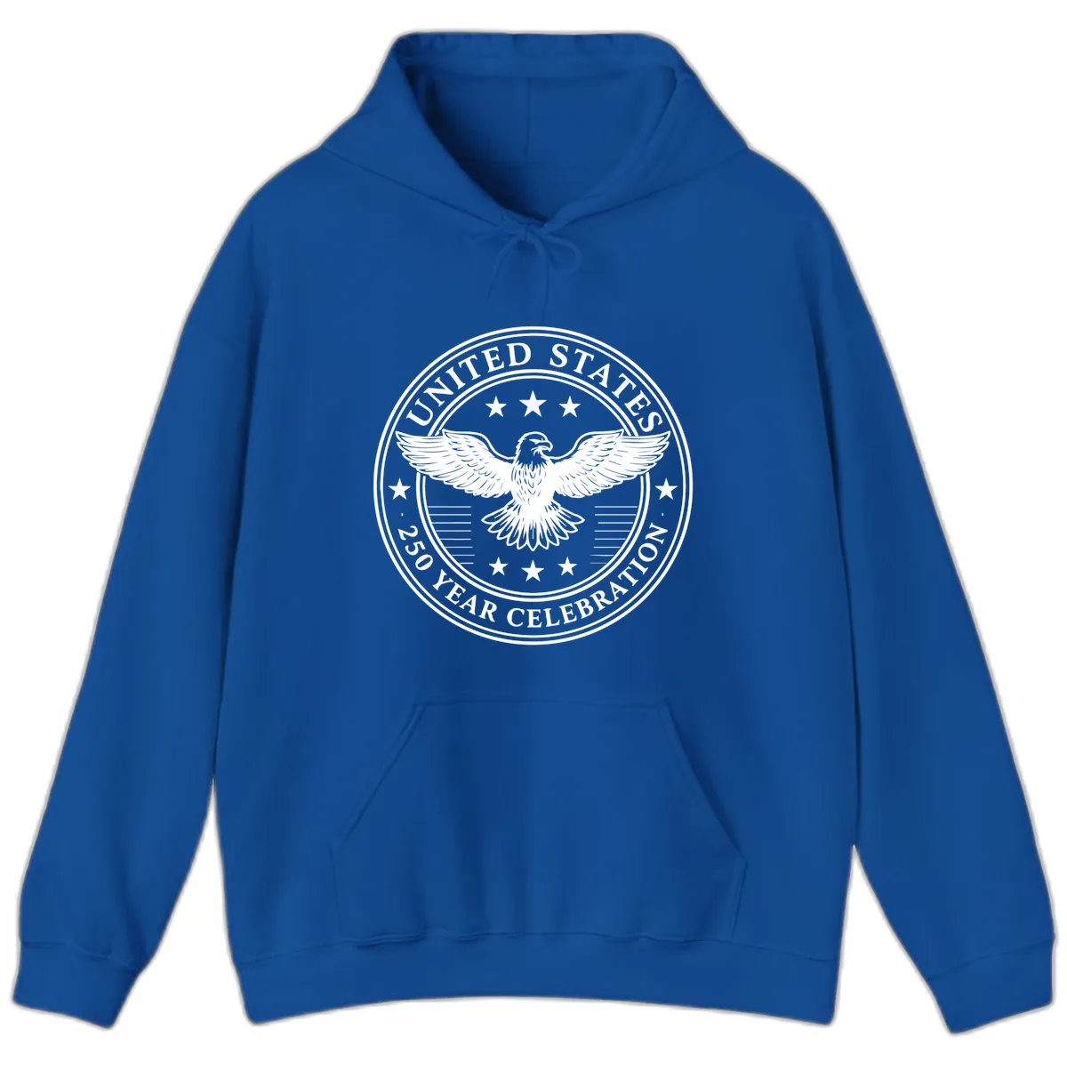 United States 250 Year Celebration Emblem Hoodie in Royal