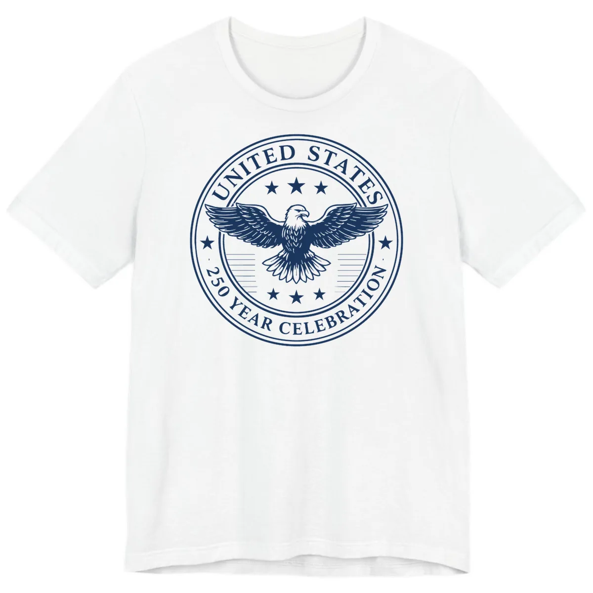 United States 250 Year Celebration Emblem Premium T-Shirt in White