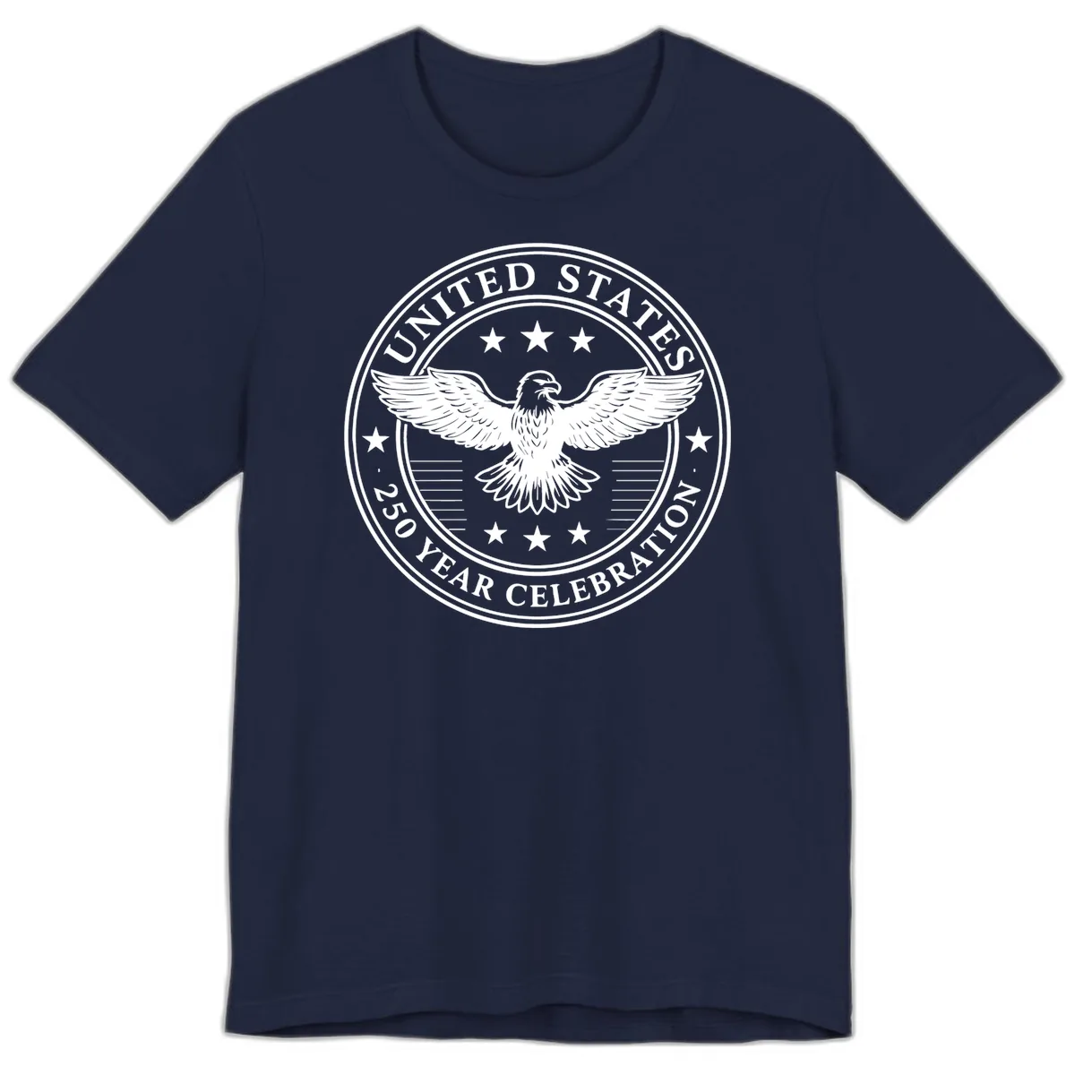 United States 250 Year Celebration Emblem Premium T-Shirt in Navy