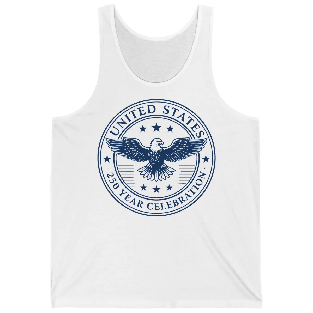 United States 250 Year Celebration Emblem Tank in White