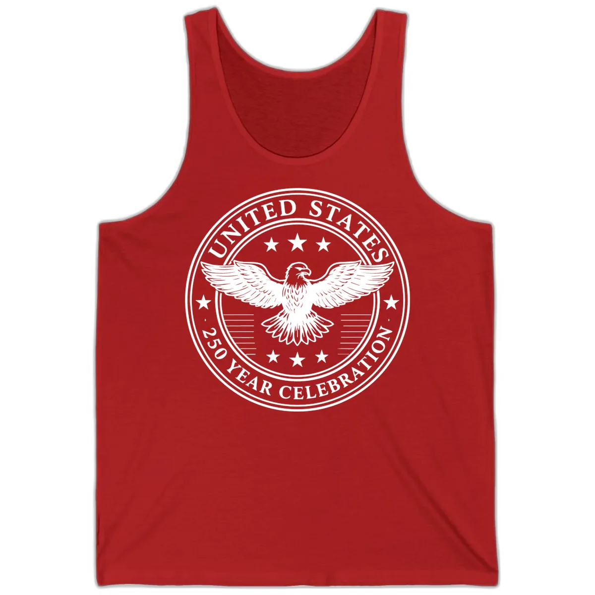 United States 250 Year Celebration Emblem Tank in Red