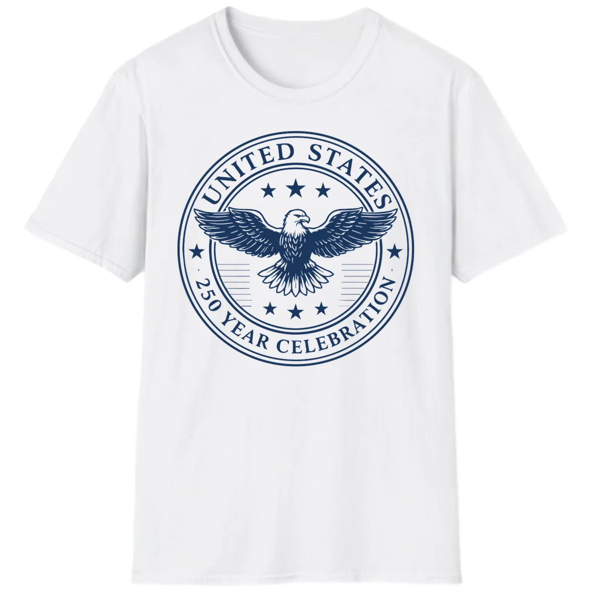 United States 250 Year Celebration Emblem T-Shirt in White