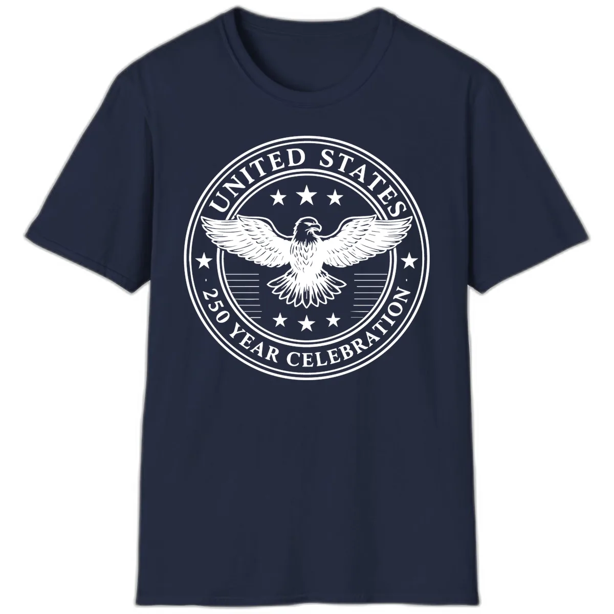 United States 250 Year Celebration Emblem T-Shirt in Navy