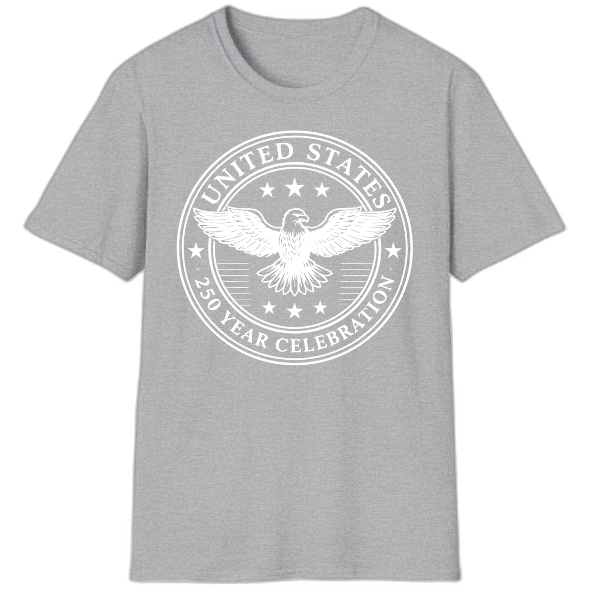 United States 250 Year Celebration Emblem T-Shirt in Sport Grey