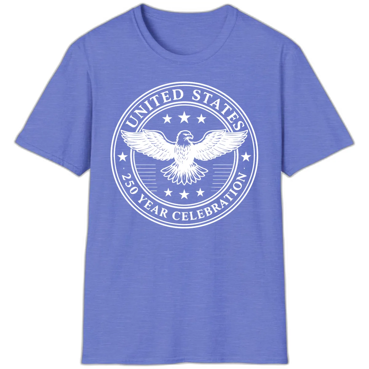 United States 250 Year Celebration Emblem T-Shirt in Heather Royal
