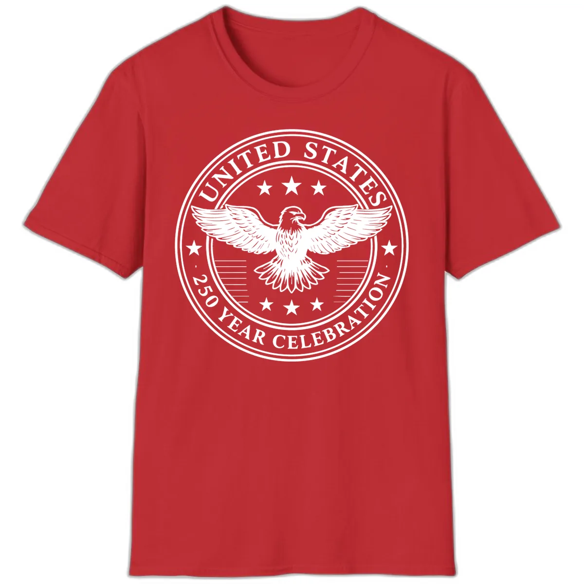 United States 250 Year Celebration Emblem T-Shirt in Red