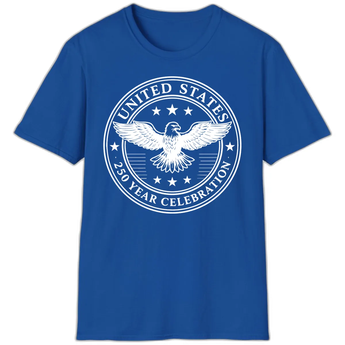 United States 250 Year Celebration Emblem T-Shirt in Royal