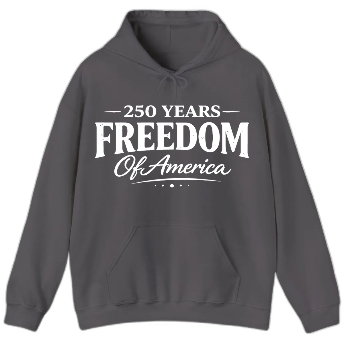 250 Years Freedom Of America Hoodie in Charcoal