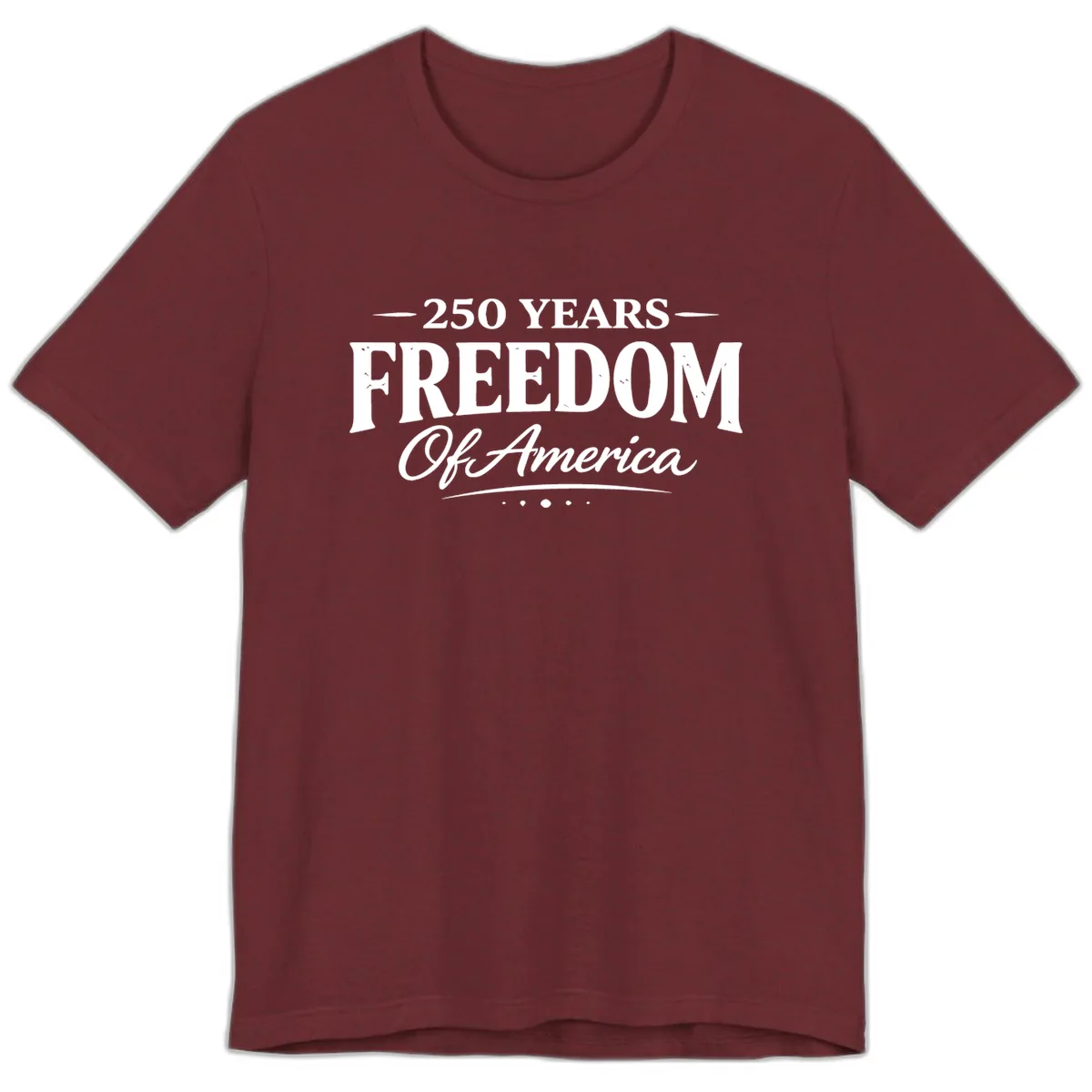 250 Years Freedom Of America Premium T-Shirt in Heather Cardinal