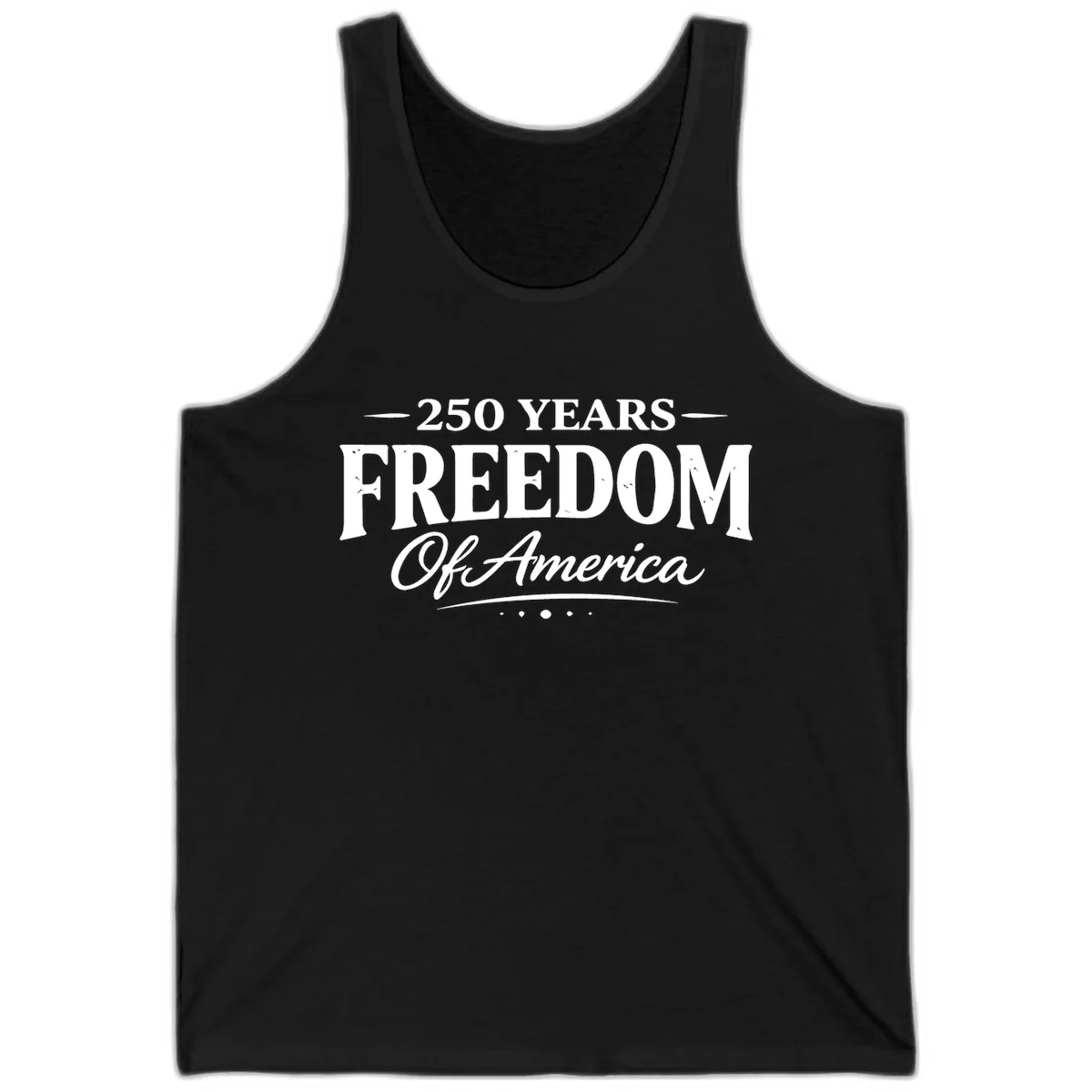 250 Years Freedom Of America Tank in Black