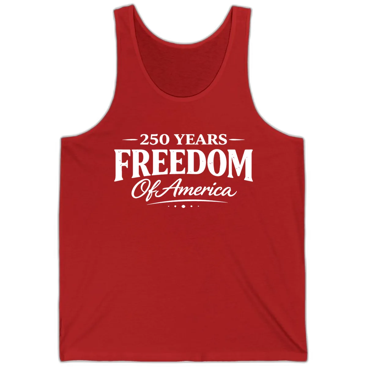 250 Years Freedom Of America Tank in Red