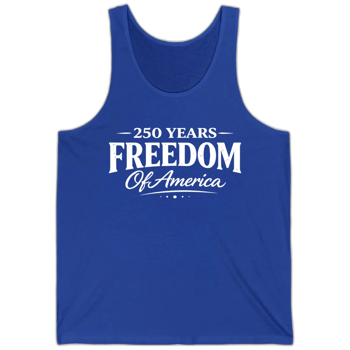 250 Years Freedom Of America Tank in True Royal
