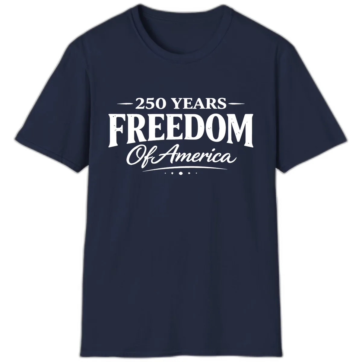 250 Years Freedom Of America T-Shirt in Navy