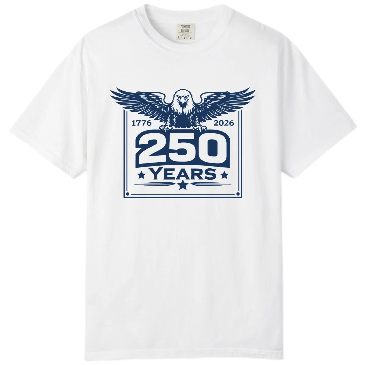 America's 250th Anniversary Celebration Comfort Color in White
