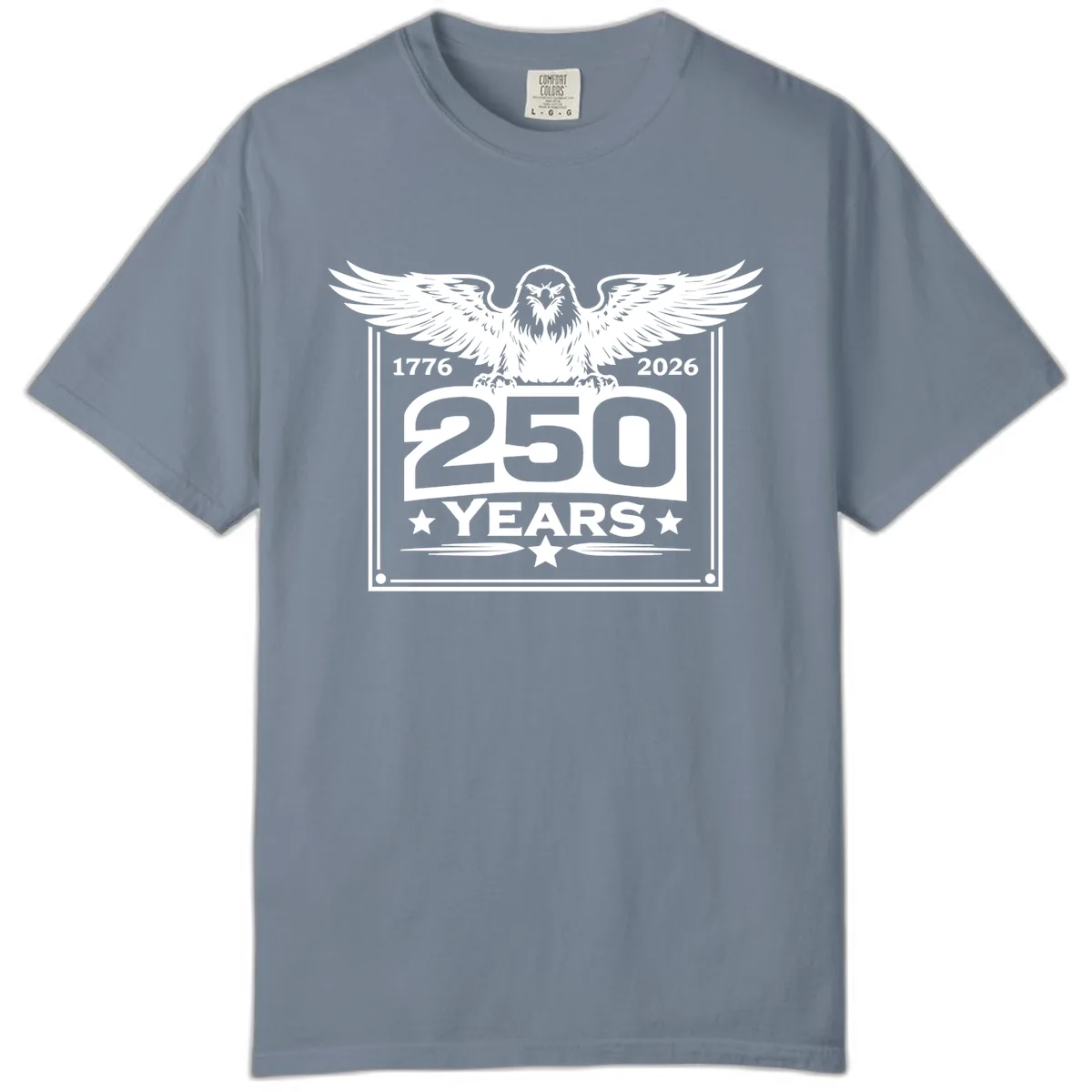 America's 250th Anniversary Celebration Comfort Color in Blue Jean
