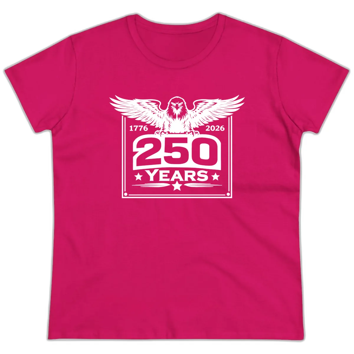 America's 250th Anniversary Celebration Ladies Tee in Heliconia