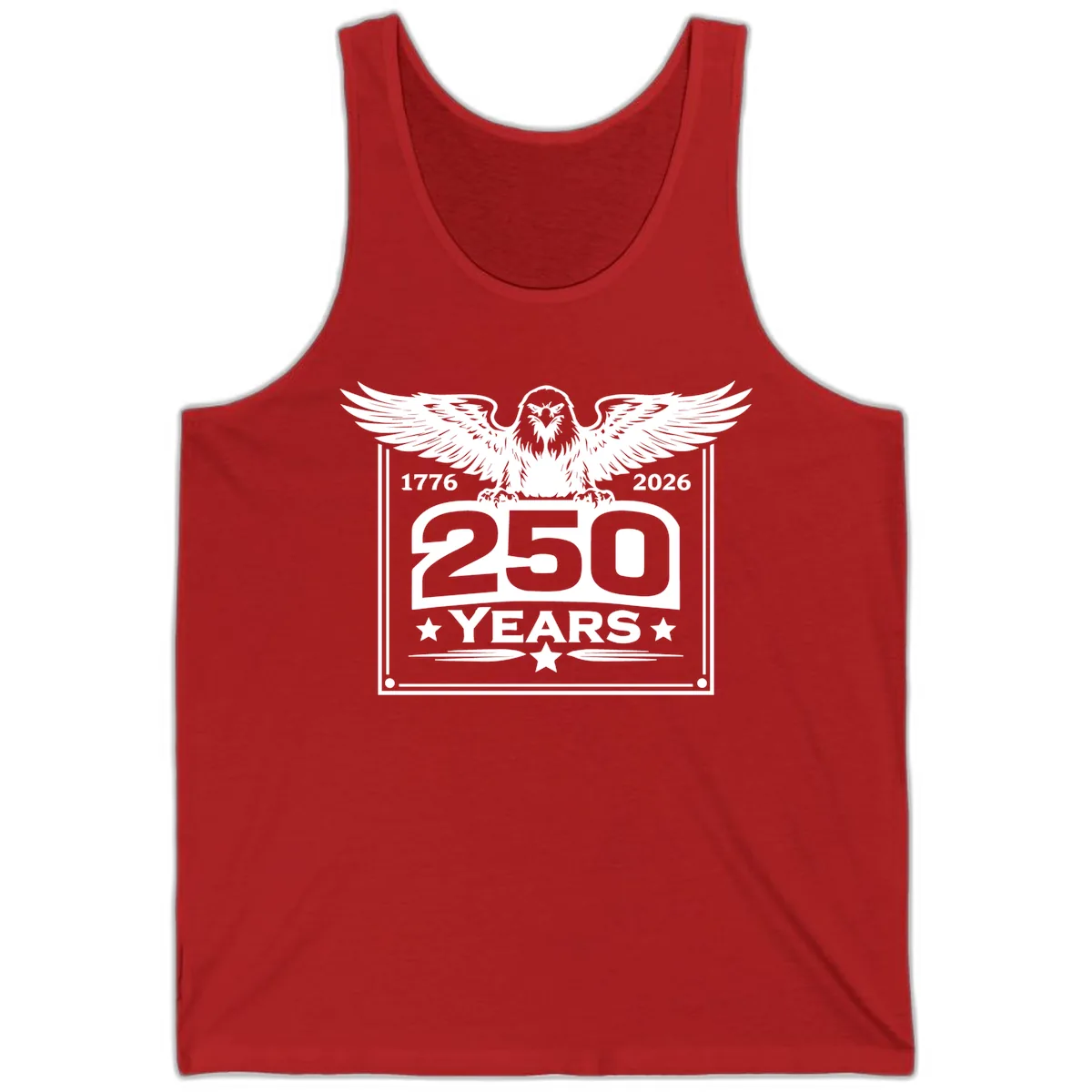 America's 250th Anniversary Celebration Tank in Red